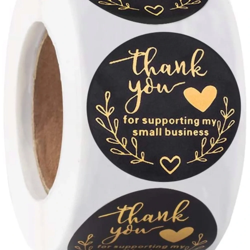 - 500 POSH RESELLER BLACK SMALL BUSINESS STICKER NEW